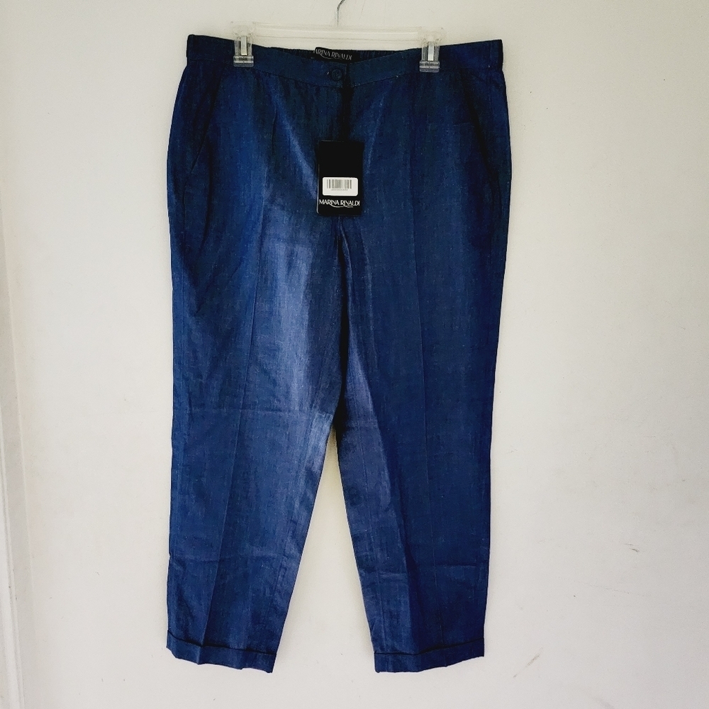 NWT MARINA RINALDI classical five + fivefabfit pants